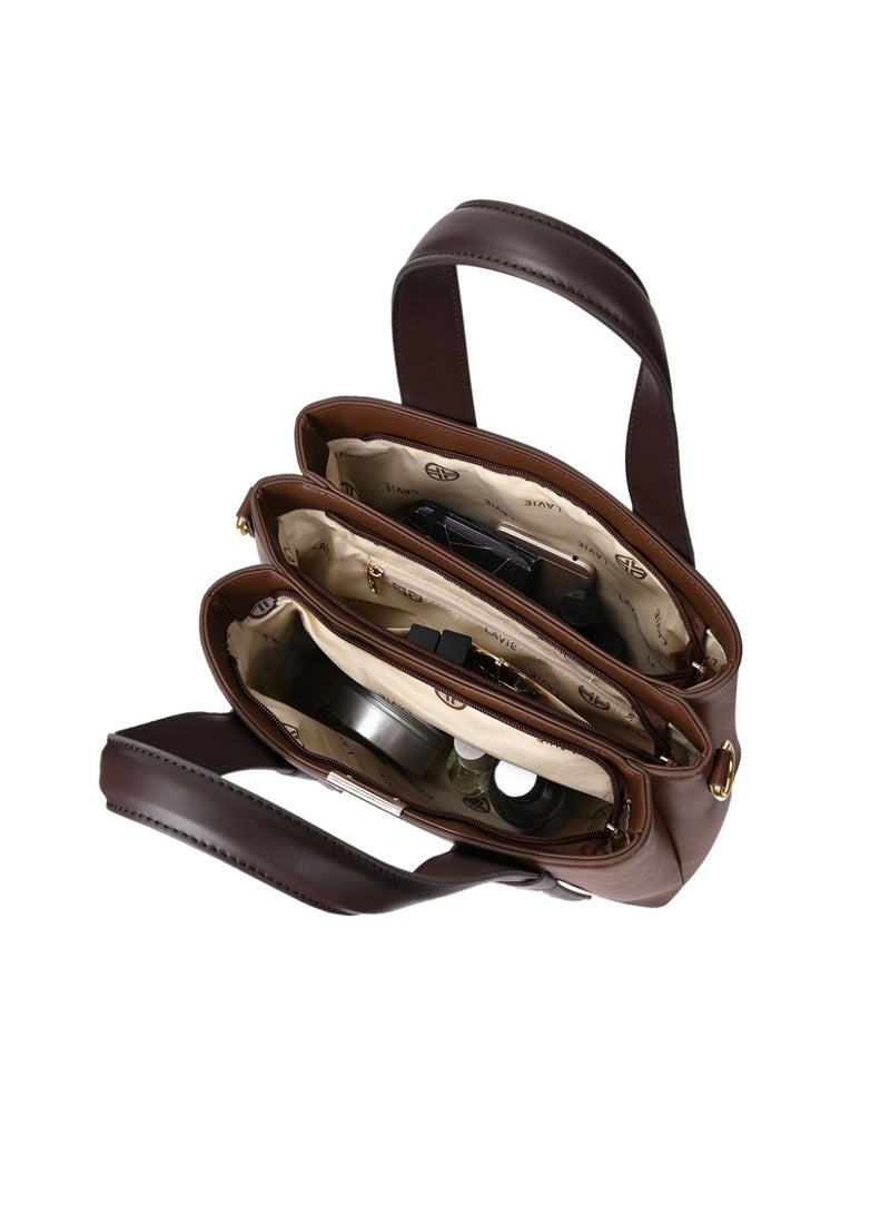 Lavie Signature Women's Nashville 3C Satchel (Tan) - Image 4