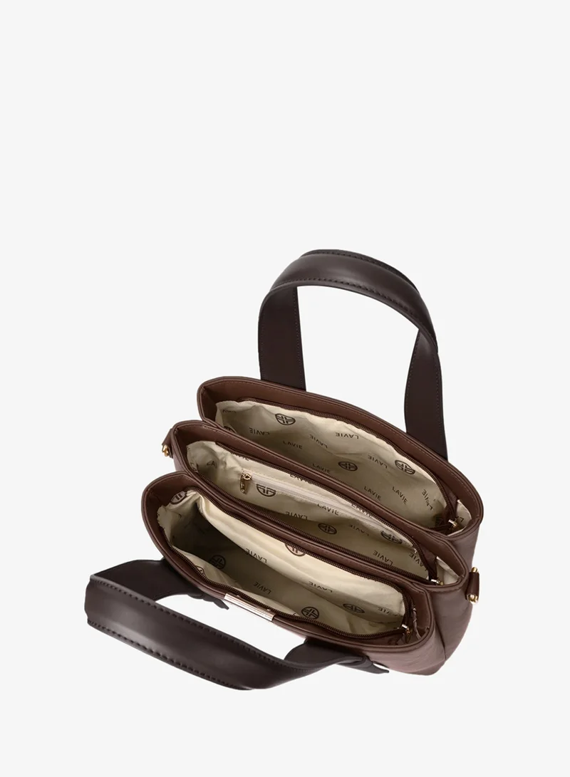 Lavie  Signature Women's Nashville 3C Satchel (Tan) for Women | Best Price UAE