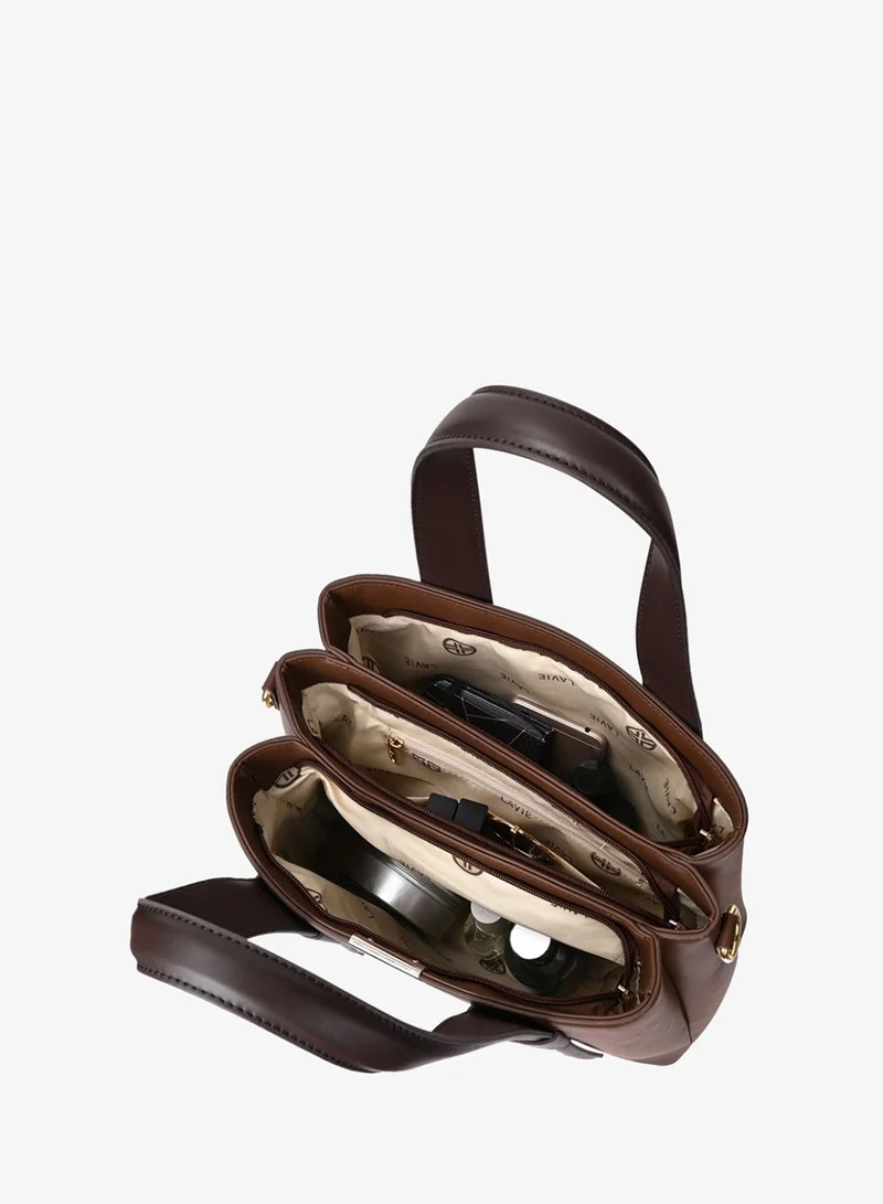 Lavie  Signature Women's Nashville 3C Satchel (Tan) for Women | Best Price UAE