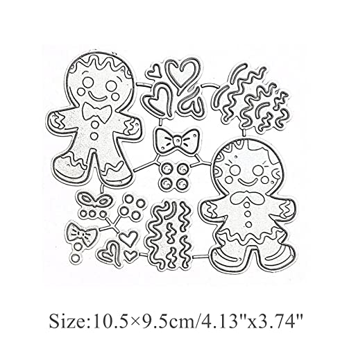 hinana Christmas Gingerbread Man Metal Die Cuts,Gingerbread Man Loves Christmas Cutting Dies Cut Stencils for DIY Scrapbooking Photo Decorative Embossing Paper Dies for Scrapbooking Card Making - Image 2
