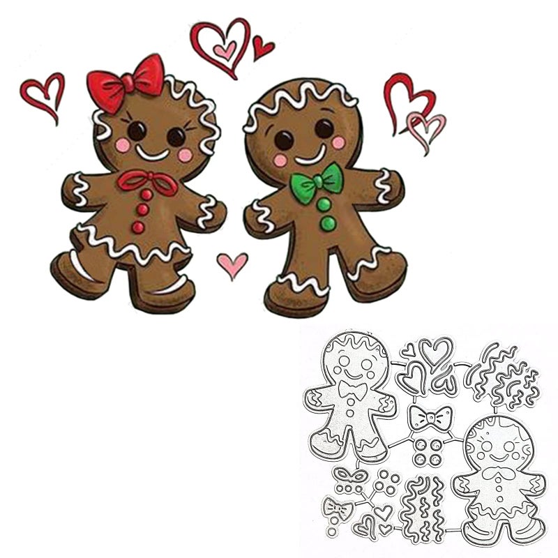 hinana Christmas Gingerbread Man Metal Die Cuts,Gingerbread Man Loves Christmas Cutting Dies Cut Stencils for DIY Scrapbooking Photo Decorative Embossing Paper Dies for Scrapbooking Card Making - Image 5