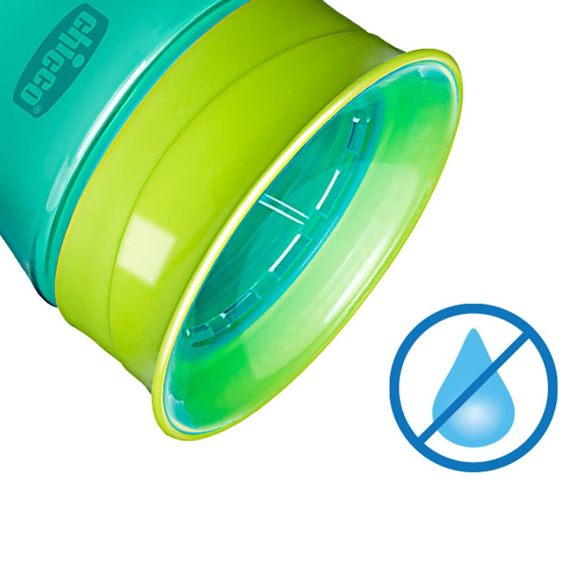 Chicco 360Â° Spoutless Rim-Trainer with Removable Transparent Membrane | Spill-Resistant | Top-Rack Dishwasher Safe | Open-Cup Training | Easy to Hold with Ergonomic Indents | Green | 9+ Months - Image 3