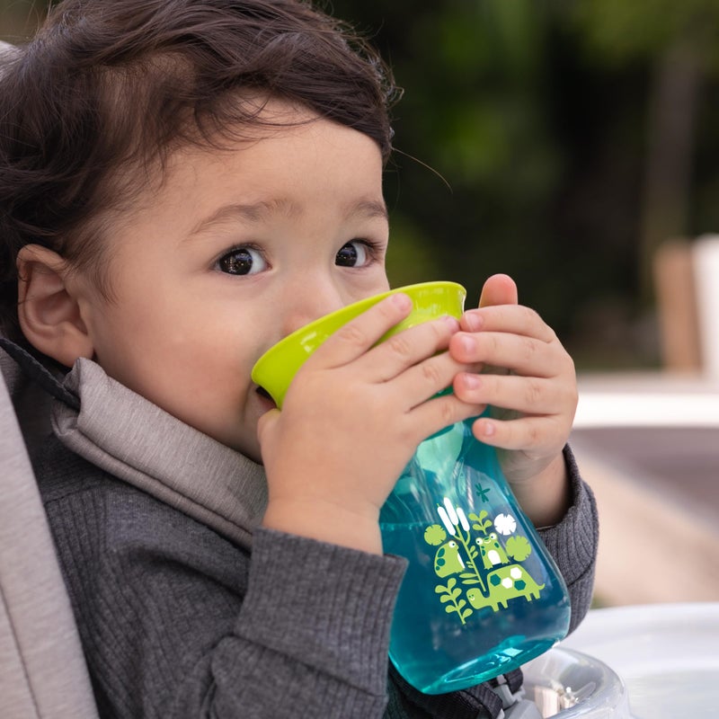 Chicco 360Â° Spoutless Rim-Trainer with Removable Transparent Membrane | Spill-Resistant | Top-Rack Dishwasher Safe | Open-Cup Training | Easy to Hold with Ergonomic Indents | Green | 9+ Months - Image 2