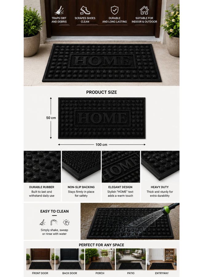 Home auraa Home Guard Doormat  40x60cm | Non Slip Rubber Material | Indoor Outdoor Durable Entrance Doormats - Image 2