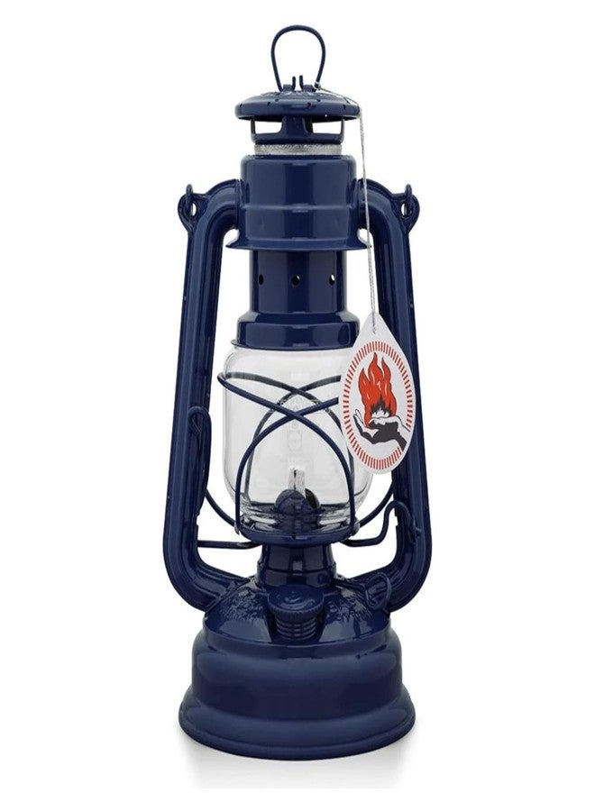 Feuerhand Outdoor Hurricane Oil Lantern 276 Blue - German-Made Since 1893, Paraffin Lamp with Galvanized Steel, Rust-Resistant, Kerosene Lantern, 300ml Tank 20 Hour Burn, Safe Hanging or Table Use - Image 1
