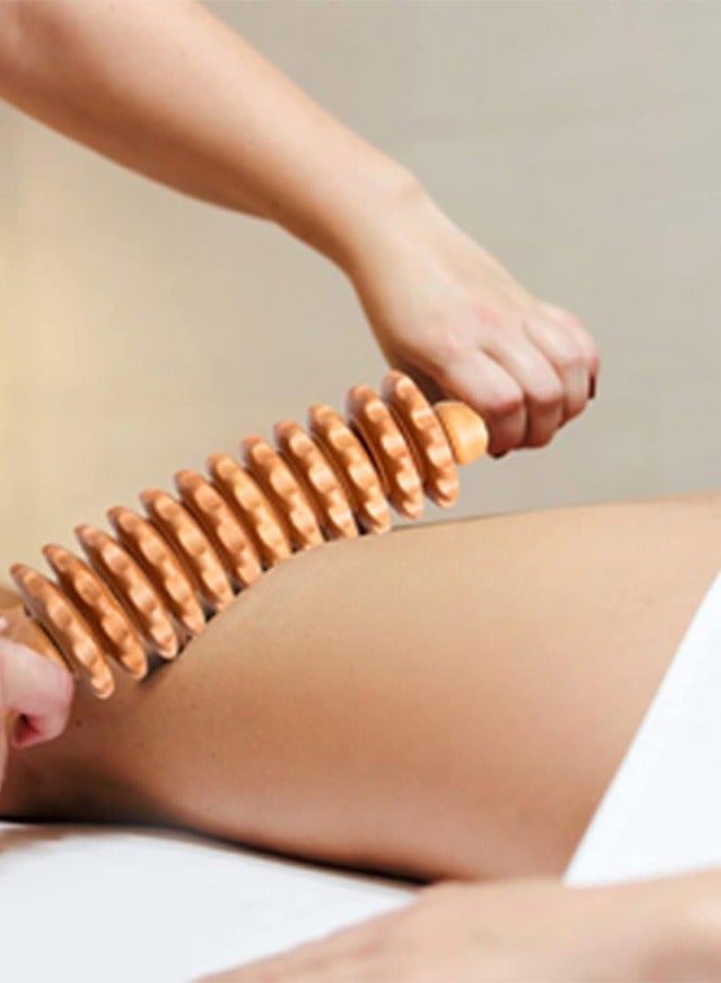 Wood Therapy Massage Roller Tools, Cellulite Massage & Wooden Muscle Roller Stick for Waist and Thigh, Stomach Rolling Massager Tool - Image 2