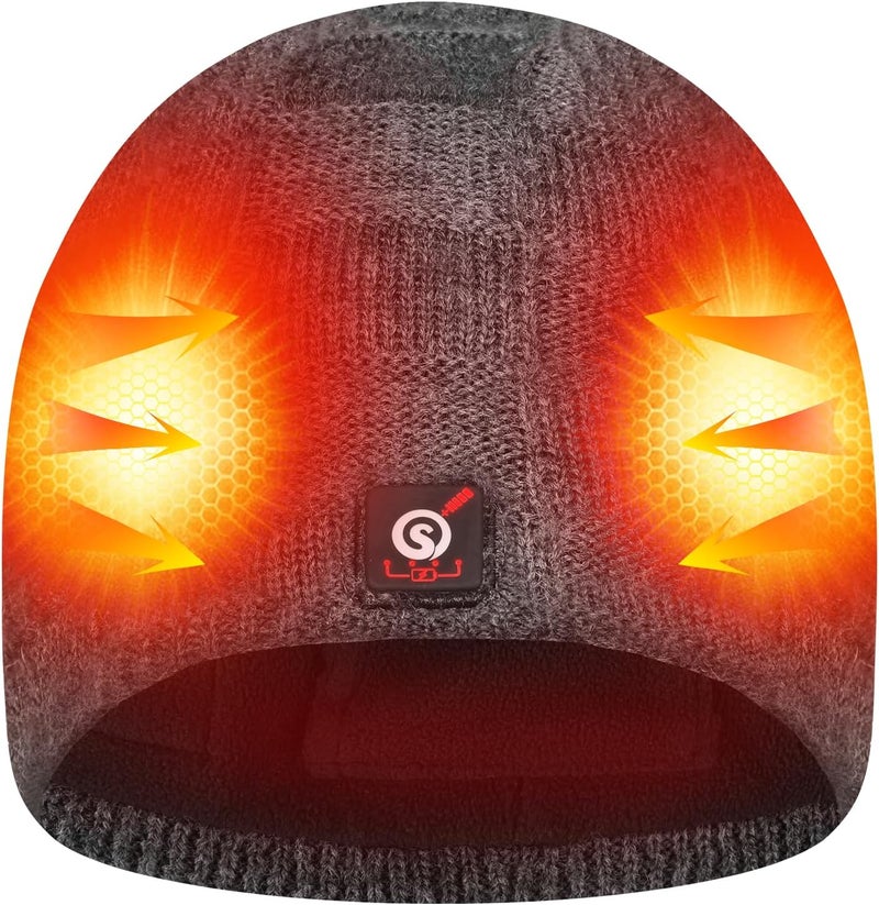 SUNWILL Heated Hat for Men Women,Long-Lasting Anti-Freeze Battery,Electric Winter Beanie - Image 1