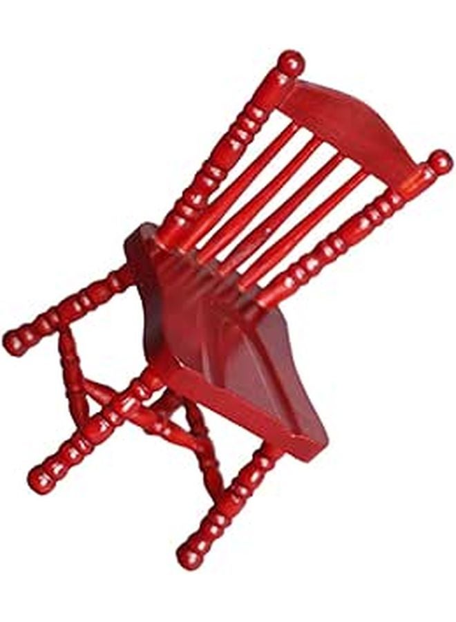 Redwood Miniature Chair For Dollhouse Decoration 1 12 Scale Furniture Accessory - Image 1