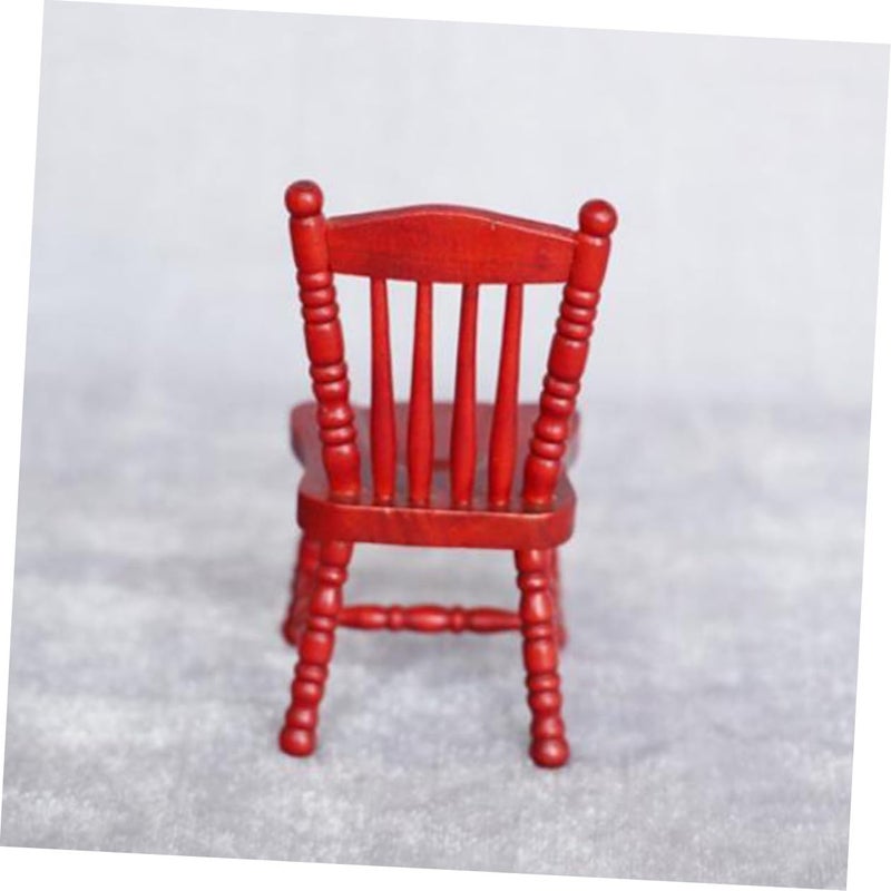 Redwood Miniature Chair For Dollhouse Decoration 1 12 Scale Furniture Accessory - Image 3