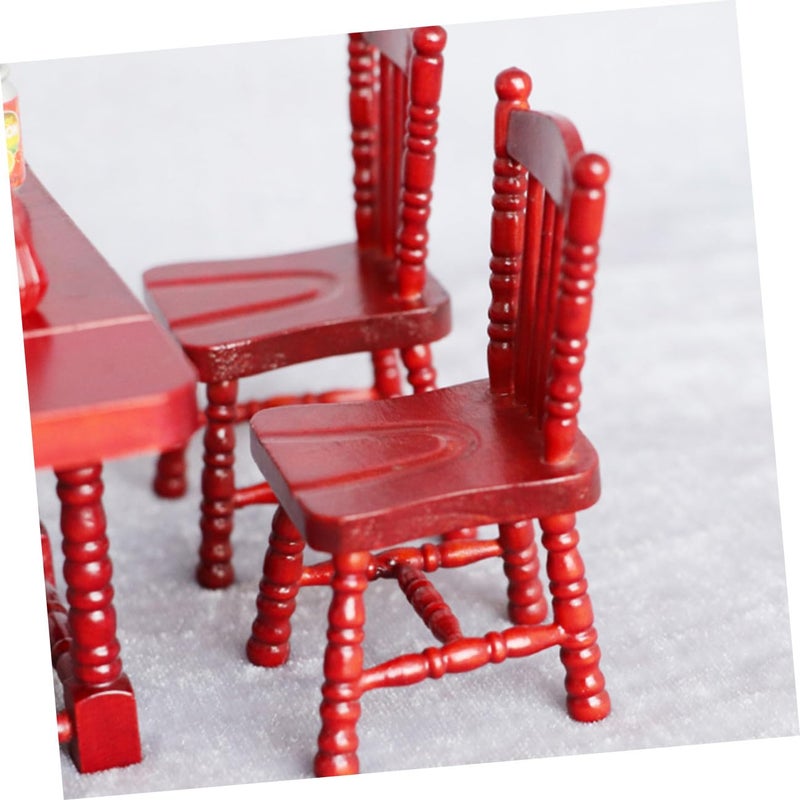 Redwood Miniature Chair For Dollhouse Decoration 1 12 Scale Furniture Accessory - Image 5
