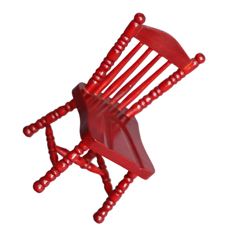 Redwood Miniature Chair For Dollhouse Decoration 1 12 Scale Furniture Accessory - Image 2