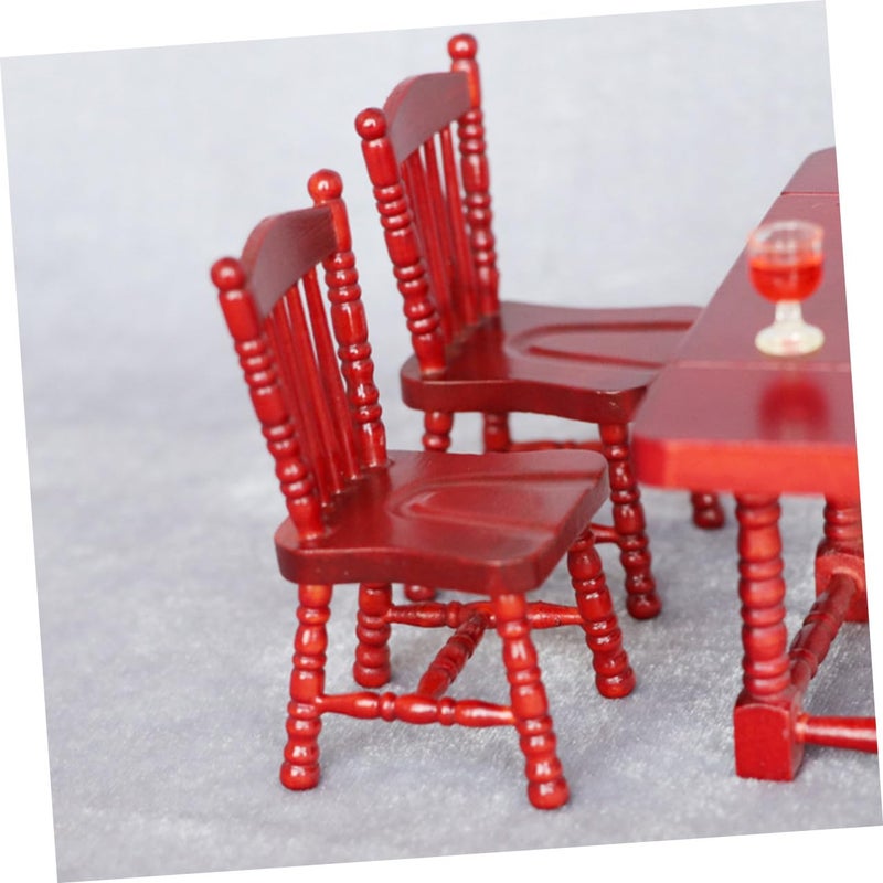 Redwood Miniature Chair For Dollhouse Decoration 1 12 Scale Furniture Accessory - Image 4