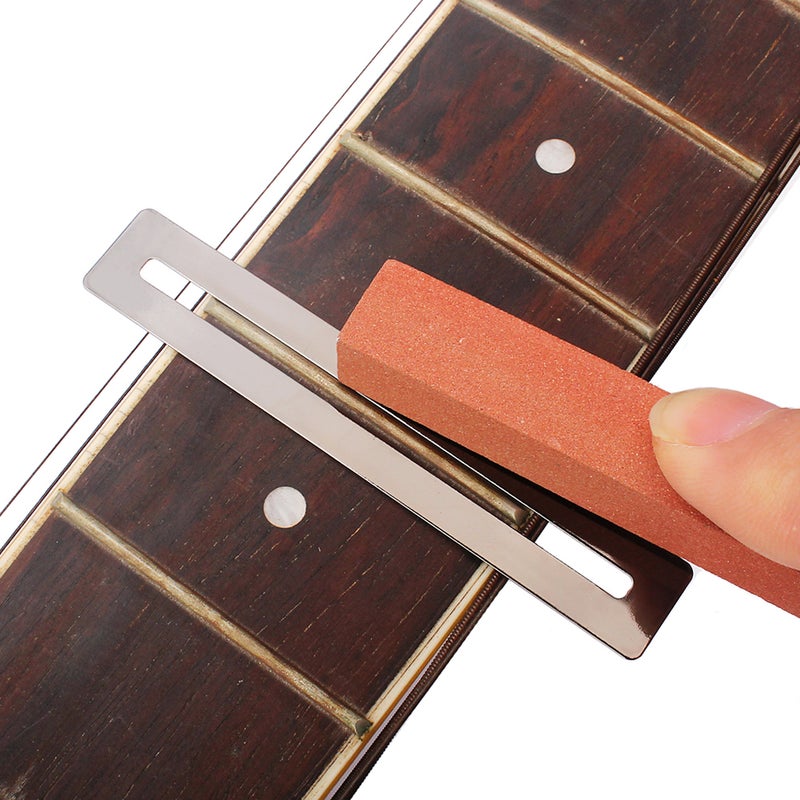 Stainless Steel Guitar Fret Sanding Leveling Tool Beam Lever Fret Protectors Millstone Shims Guitar Repair Tool Maintenance Tool Luthier Tools for Luthier Guitarist - Image 5