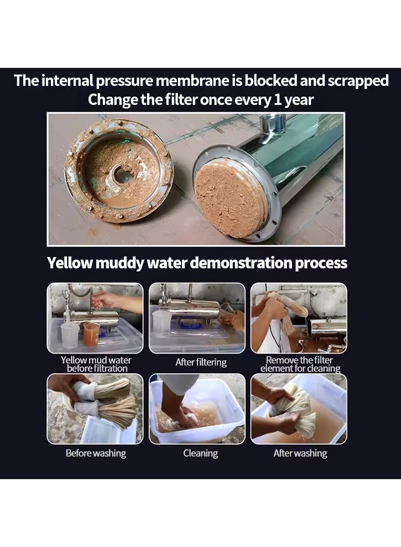 304 آلة تنقية مياه الفولاذ المقاوم للصدأ سعة 1000 لتر / ساعة في الهواء الطلق قابل للغسل PVDF UF غشاء مرشحات المياه - Image 4