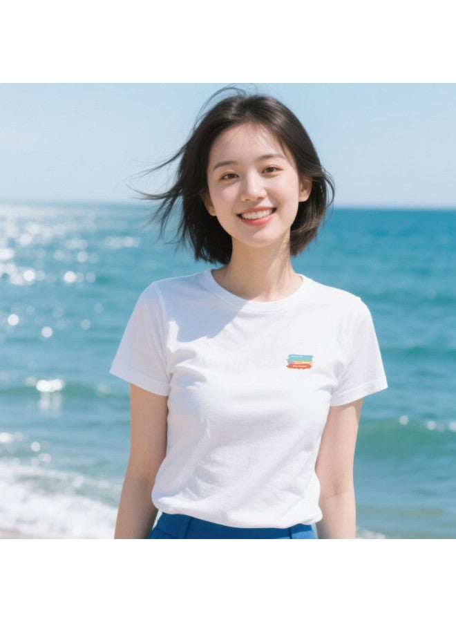 Your Sun Simple Print [100% Cotton] Women'S Base Layer Shirt Summer Thin Pure Cotton Short Sleeve T-Shirt Women'S Undershirt - Image 5