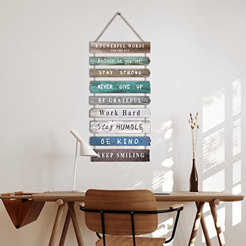 Joyhawk Inspirational Wall Art Decor for Office, Wooden Rustic Hanging Motivational Wall Art Decoration Sign, Inspiring Positive Quotes Wall Art for Home Living Room Bedroom Bathroom Classroom Gym 12"x24" - Image 2