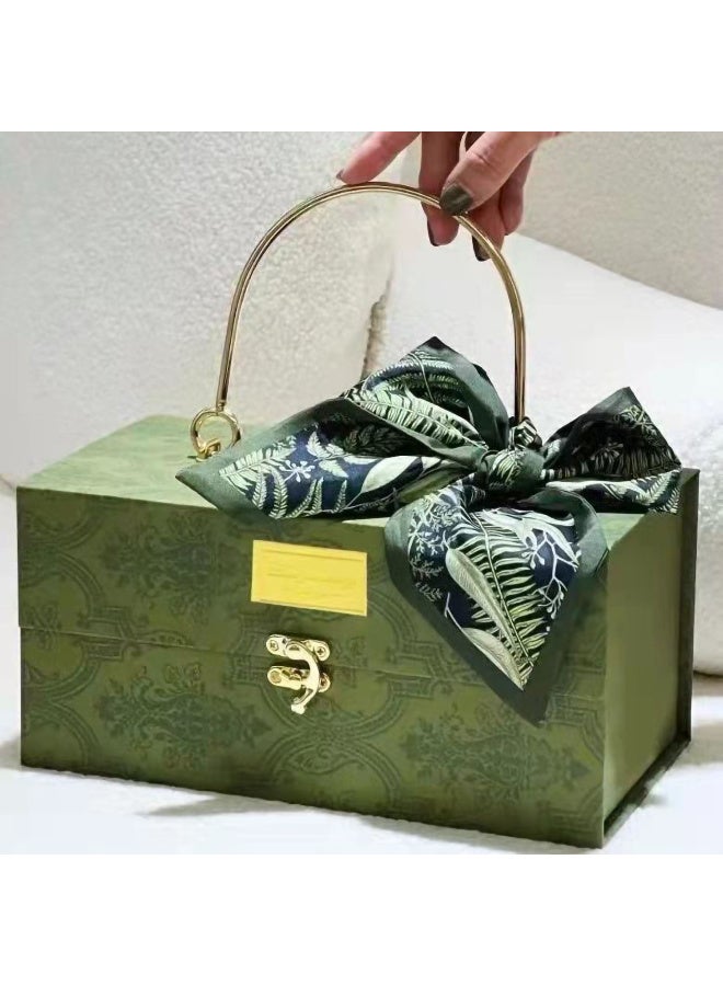 Relex Green Gift Box, Elegant Gift Box with Ribbon, Candy Boxs for Ramadan, Birthdays, Mother's Day, Weddings, Party (25x14x12cm) - Image 2