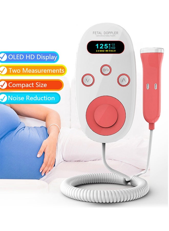 جي سي سي جوو جهاز دوبلر محمول لفحص معدل ضربات قلب الجنين جهاز رقمي محمول لفحص معدل ضربات قلب الطفل - Image 2