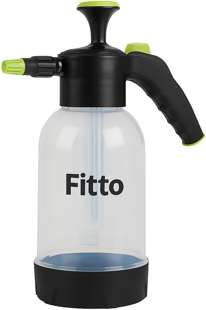 Fitto 2 Litre Spray Bottle with Green Trigger and Clear Container - Image 1