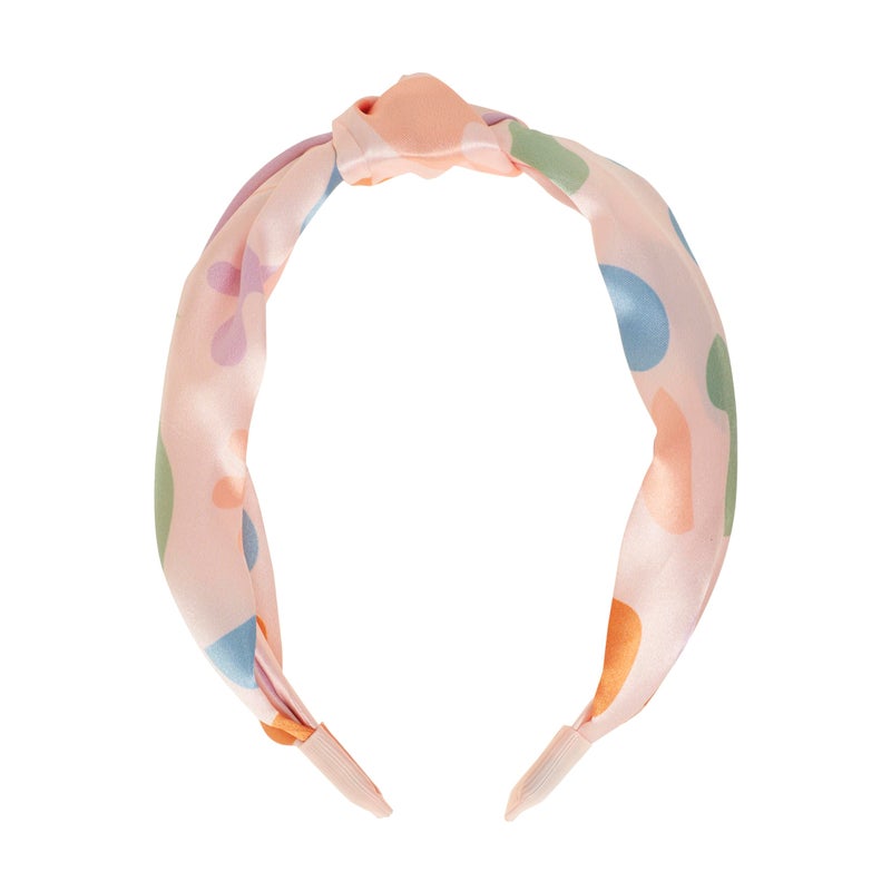 Goody X Sophia Yeshi Ouchless Hold Knotted Headband, Satin-Wrapped Headbands for Women & Men, Gentle Hold, Wide Headband with Beautiful Bold Print - Image 5