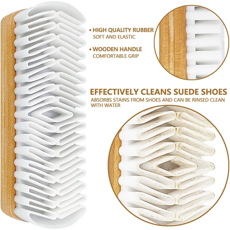 Gmeily 3Pcs Suede Shoe Brush and Eraser Suede Nubuck Cleaning Brush for Shoes - Image 4