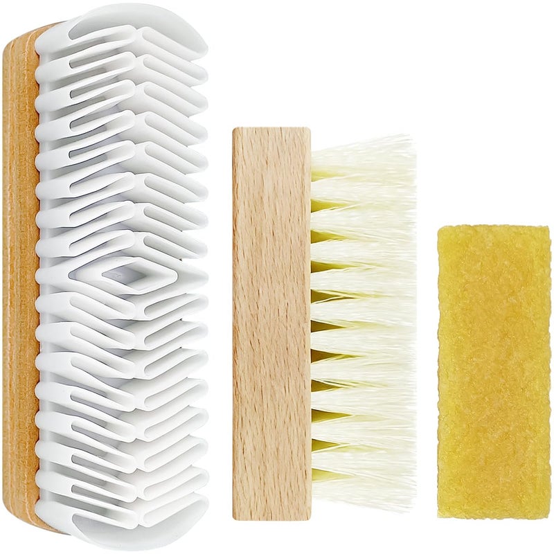 Gmeily 3Pcs Suede Shoe Brush and Eraser Suede Nubuck Cleaning Brush for Shoes - Image 1