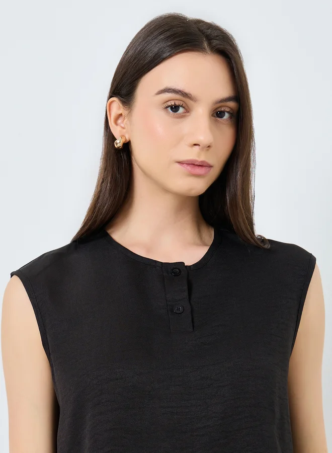 تايك تو طقم منسق من تنورة وبلوزة بدون أكمام