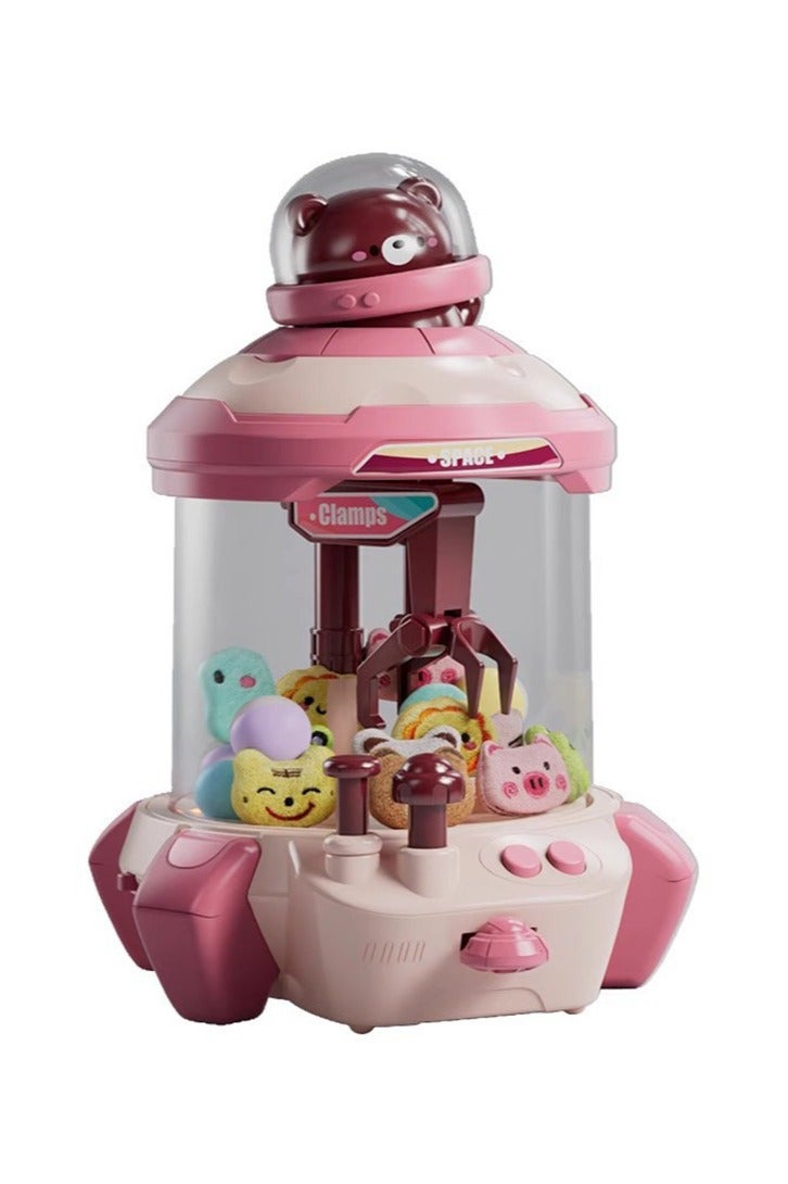 Children's Doll Machine Toy Play House Clip Doll Machine Doll Gacha Machine Girls Educational Toy Birthday Gift Pink - Image 1