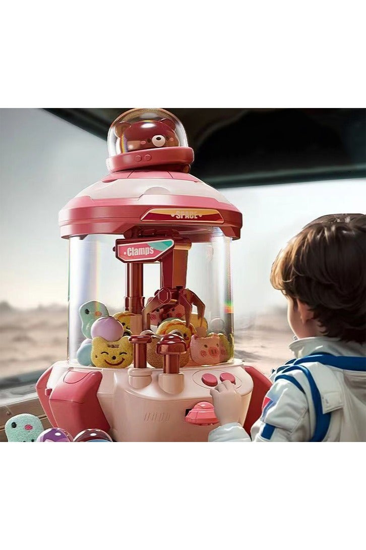 Children's Doll Machine Toy Play House Clip Doll Machine Doll Gacha Machine Girls Educational Toy Birthday Gift Pink - Image 4