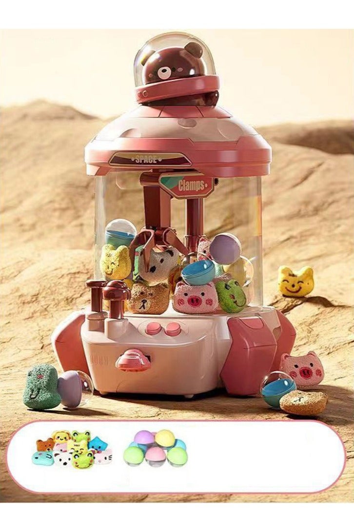 Children's Doll Machine Toy Play House Clip Doll Machine Doll Gacha Machine Girls Educational Toy Birthday Gift Pink - Image 2