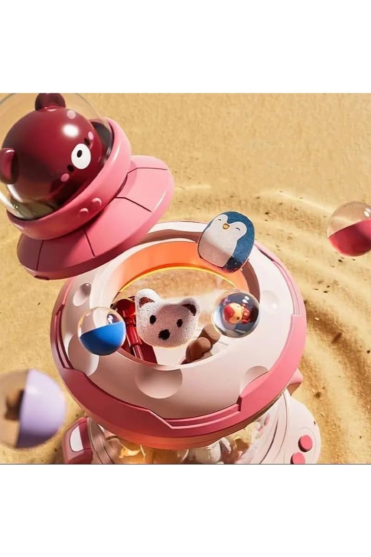 Children's Doll Machine Toy Play House Clip Doll Machine Doll Gacha Machine Girls Educational Toy Birthday Gift Pink - Image 3