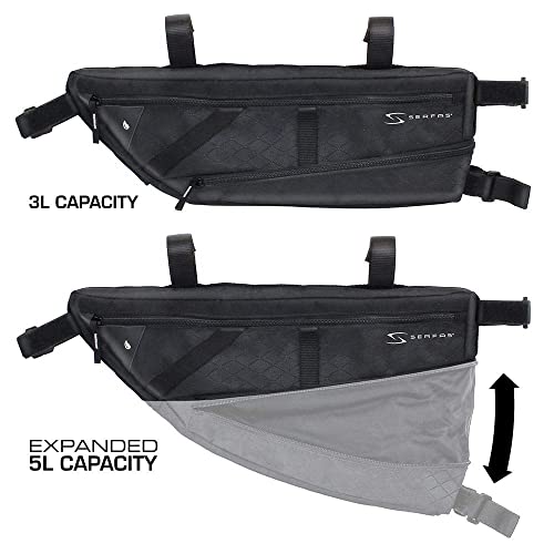 Serfas Ark Expandable Half-Frame Bicycle Bag (Black) - Image 3