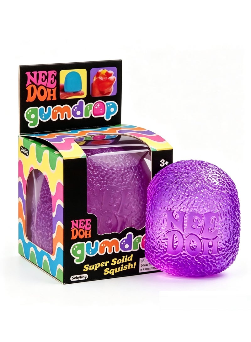 Schylling NeeDoh Gumdrop Squishy Fidget Toy, Sweetie-Themed Schylling Stress Ball, Kids' Sensory Toys for Anxiety Relief, Safe Non-Toxic Dough Material(Purple) - Image 1