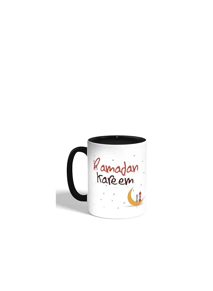 RYN Ramadan kareem Printed Coffee Mug, Black - Image 1