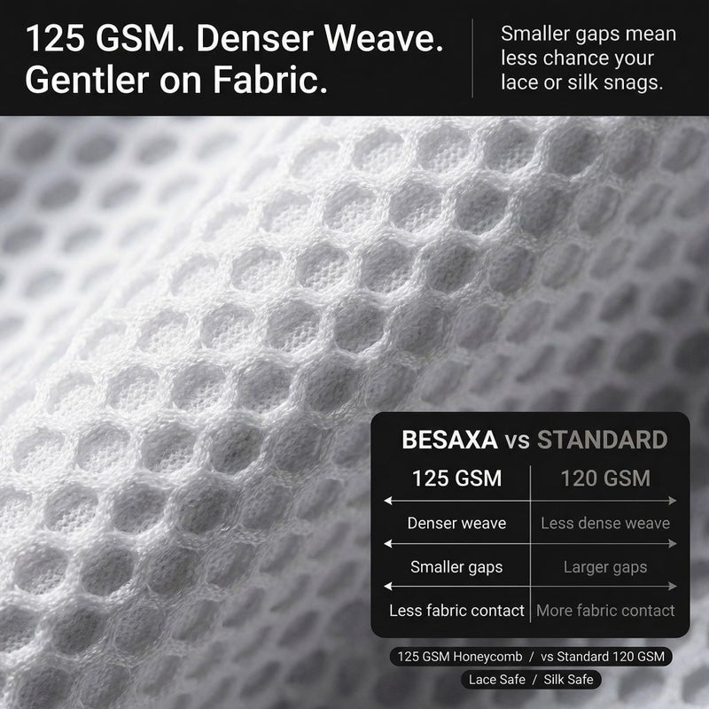 Mesh Laundry Bags for Delicates 3 Pack 12x16 Inches, Honeycomb Wash Bags with Zipper Cover for Washing Machine - Image 4