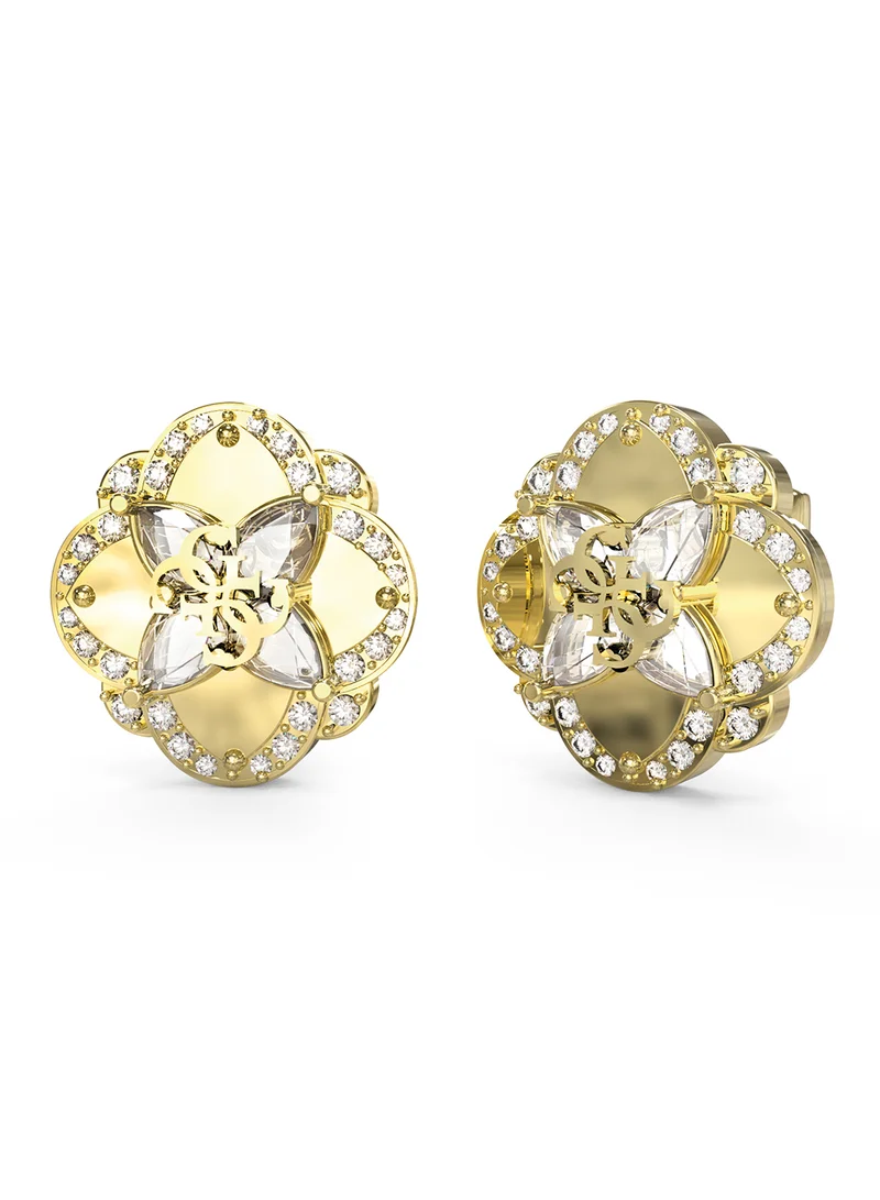 جس Wild Flower Logo Earrings