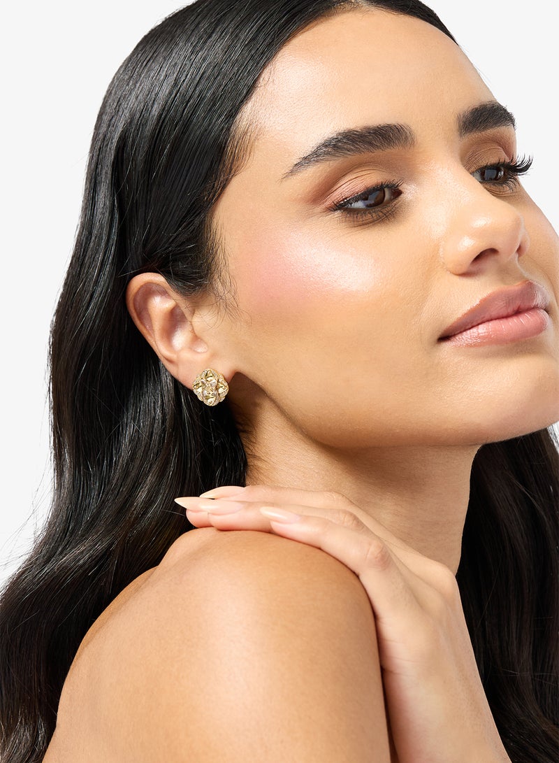 GUESS Wild Flower Logo Earrings - Image 4