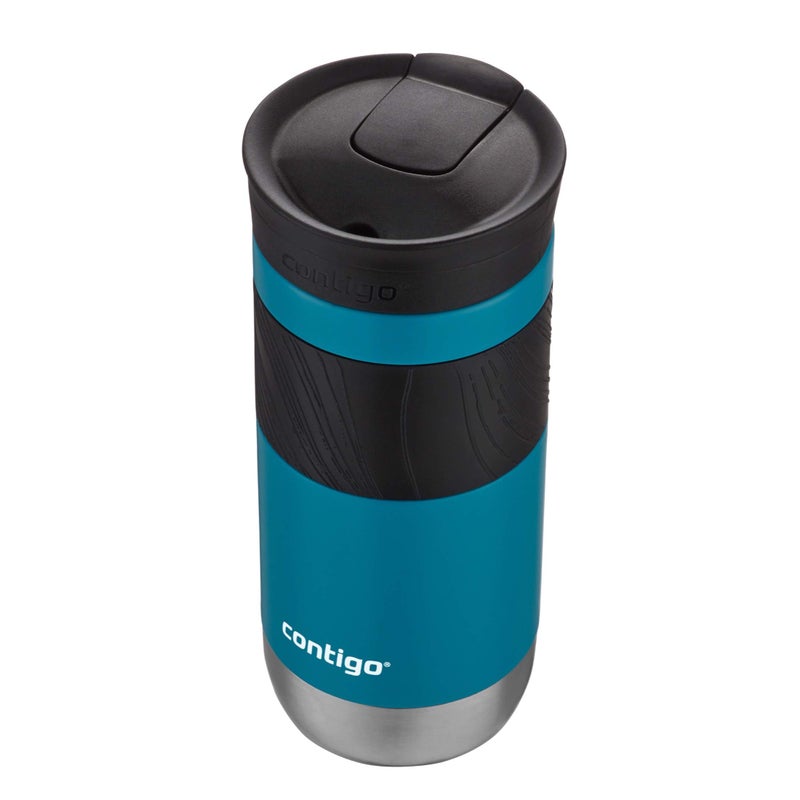 Contigo كوب السفر من كونتيغو بايرون 2.0 من الفولاذ المقاوم للصدأ مع غطاء SNAPSEAL سعة 16 أونصة. عبوة من 2، ساكي/جنبيير - Image 5