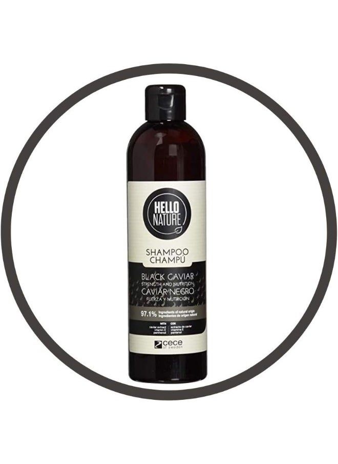 HELLO NATURE - Shampoo Black Caviar 300 Ml - Image 1