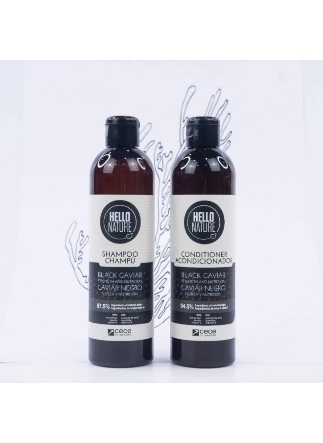 HELLO NATURE - Shampoo Black Caviar 300 Ml - Image 1