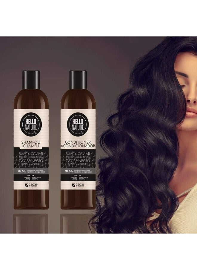 HELLO NATURE - Shampoo Black Caviar 300 Ml - Image 1