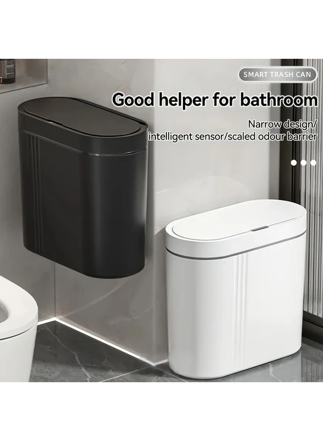 1pc Modern Automatic Sensor Trash Can 4 76gal Large Capacity Smart Bin Hands Free Operation Infrared Sensor Lid Battery Powered Low Voltage Wireless Communication Hygienic Use Home Office Compatible With Smart Home Black - Image 4