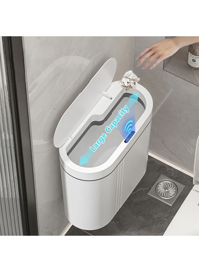 1pc Modern Automatic Sensor Trash Can 4 76gal Large Capacity Smart Bin Hands Free Operation Infrared Sensor Lid Battery Powered Low Voltage Wireless Communication Hygienic Use Home Office Compatible With Smart Home Black - Image 5
