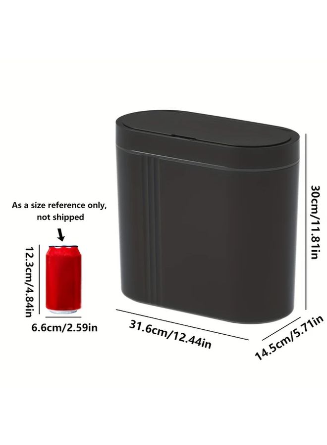 1pc Modern Automatic Sensor Trash Can 4 76gal Large Capacity Smart Bin Hands Free Operation Infrared Sensor Lid Battery Powered Low Voltage Wireless Communication Hygienic Use Home Office Compatible With Smart Home Black - Image 2