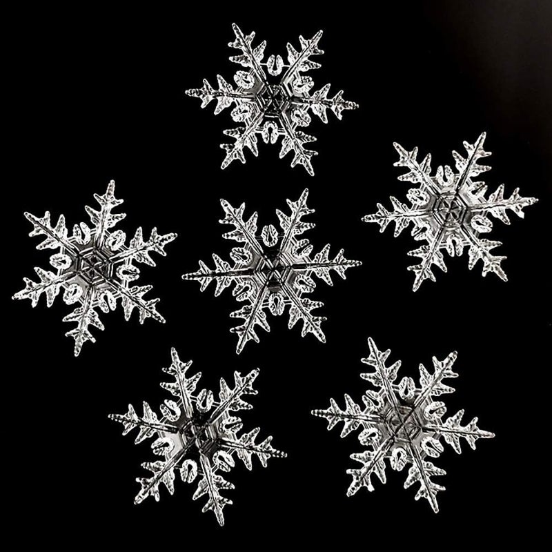 ccHuDE 20 Pcs Clear Acrylic Christmas Snowflake Decor Xmas Tree Hanging Ornaments Window Decoration Snow Theme Decoration 83mm - Image 4