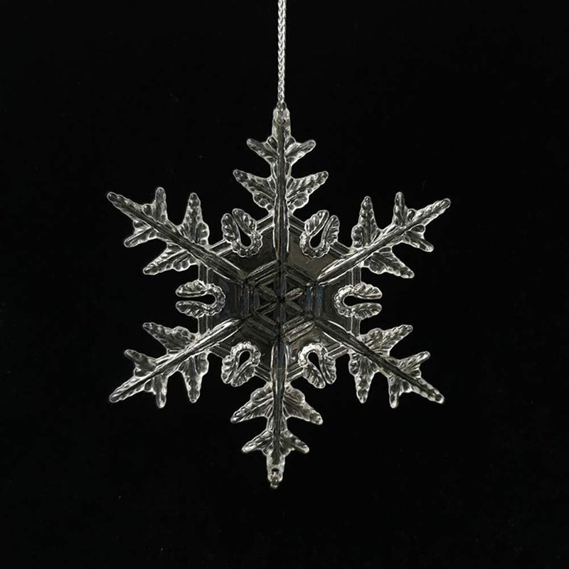 ccHuDE 20 Pcs Clear Acrylic Christmas Snowflake Decor Xmas Tree Hanging Ornaments Window Decoration Snow Theme Decoration 83mm - Image 3