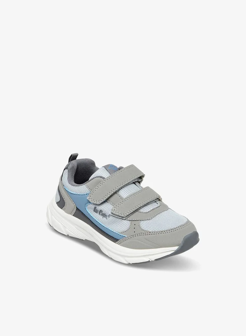 Lee Cooper Boys' Panelled Sneakers with Hook and Loop Closure