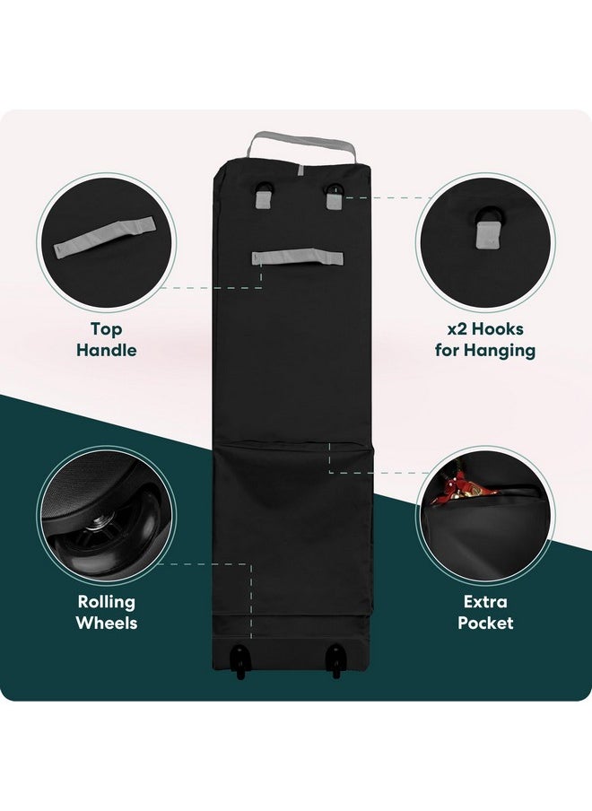 Handy Laundry Handy Laundry Rolling Tree Storage Bag - For 9-Foot Artificial Christmas Holiday Tree. Zippered Bag, Carry Handles and Wheels for Easy Transport. Protects Against Dust, Insects, and Moisture. (BLACK)  - Image 5