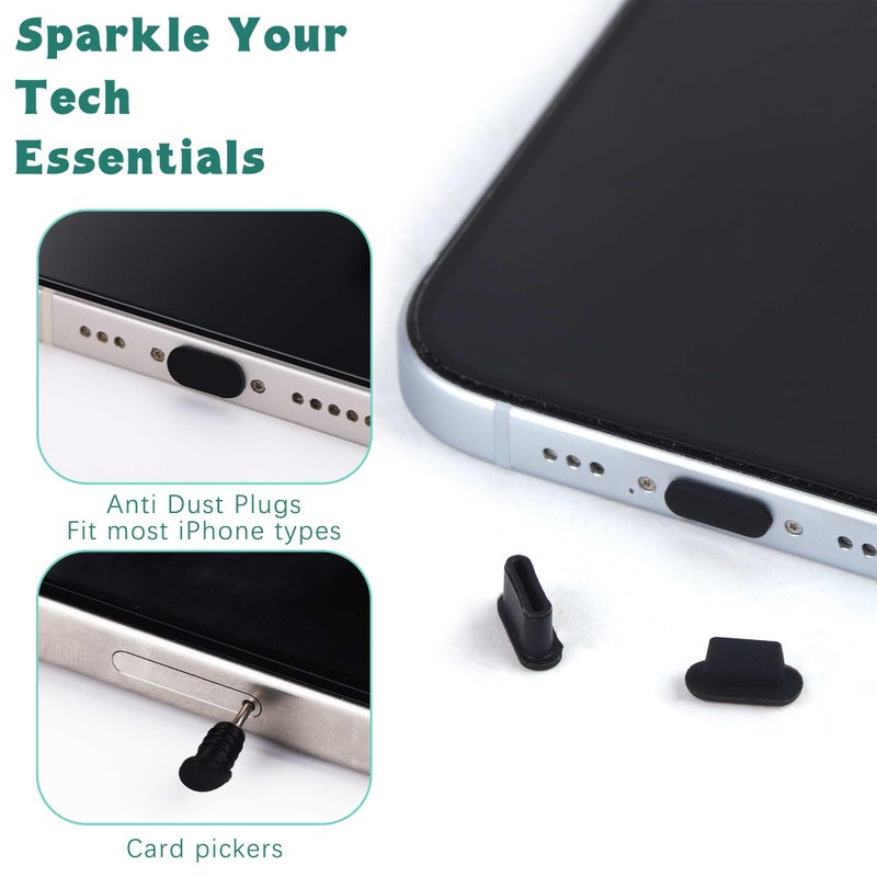 Aneco 68 Pieces Cell Phone Cleaning Kit Brush Set USB Charging Port Type C Anti Dust Port Plug Set and Headphone Jack Cleaner Compatible with iPhone, iOS Android, Cell Phone, Electronics Cleaner - Image 4