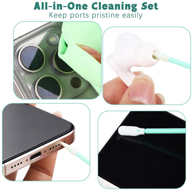Aneco 68 Pieces Cell Phone Cleaning Kit Brush Set USB Charging Port Type C Anti Dust Port Plug Set and Headphone Jack Cleaner Compatible with iPhone, iOS Android, Cell Phone, Electronics Cleaner - Image 5